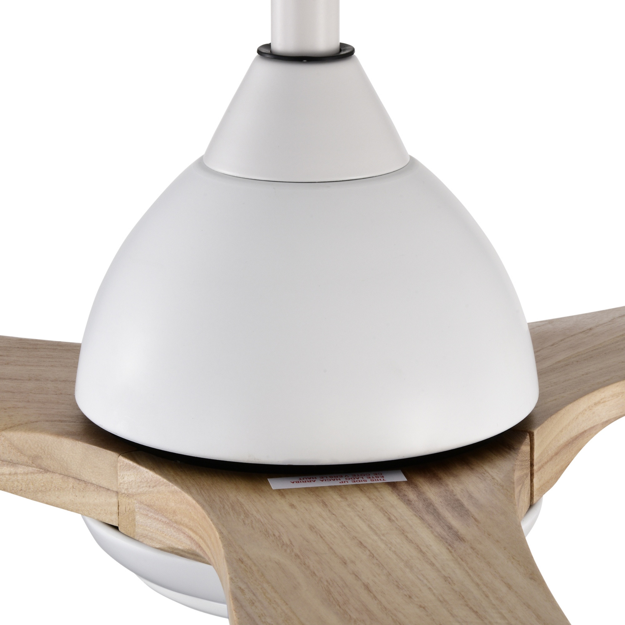 52'' Timber Wooden Blades Ceiling Fan Indoor/Under Cover Outdoor 6 Speed Reversible LED Light Remote Control Matt White & Natural/Matt Black & Ebony