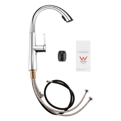 Brass 2 Spray Pattern Pull Out Kitchen Laundry Sink Basin Mixer Tap 360° Swivel Spout Deck-mounted Vanity Faucet Chrome/Black/Yellow Gold