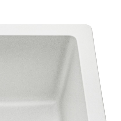 Granite Stone Single Bowl Kitchen Sink Oil-Proof Top/Under Mount Laundry Bar Basin Black/White