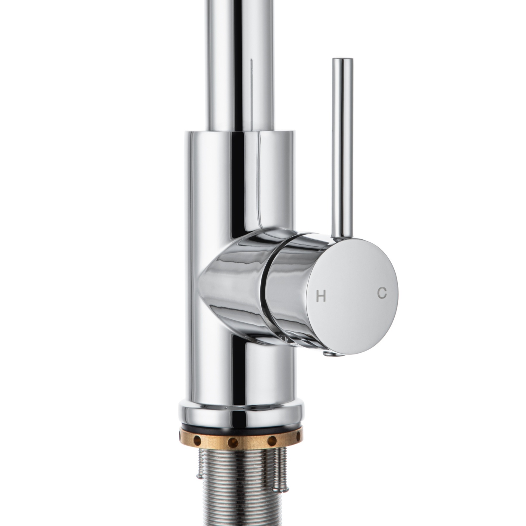 2 Function Pull-Out Button Spray Kitchen Sink Mixer Tap Laundry Basin Sink Swivel Faucet