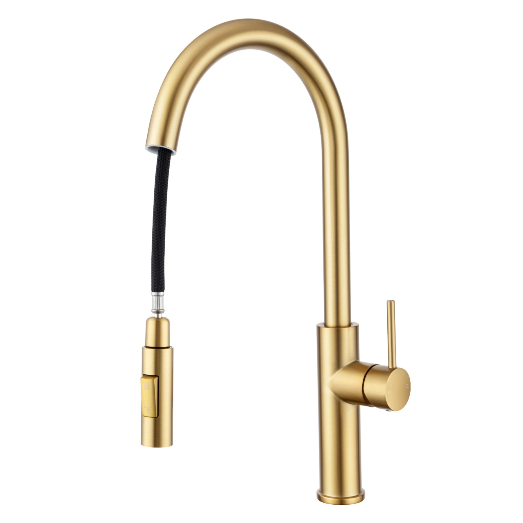 2 Functions Swivel Spout Pull-Out Kitchen Sink Basin Mixer Tap Laundry Faucet Chrome/Matte Black/ Brushed Yellow Gold