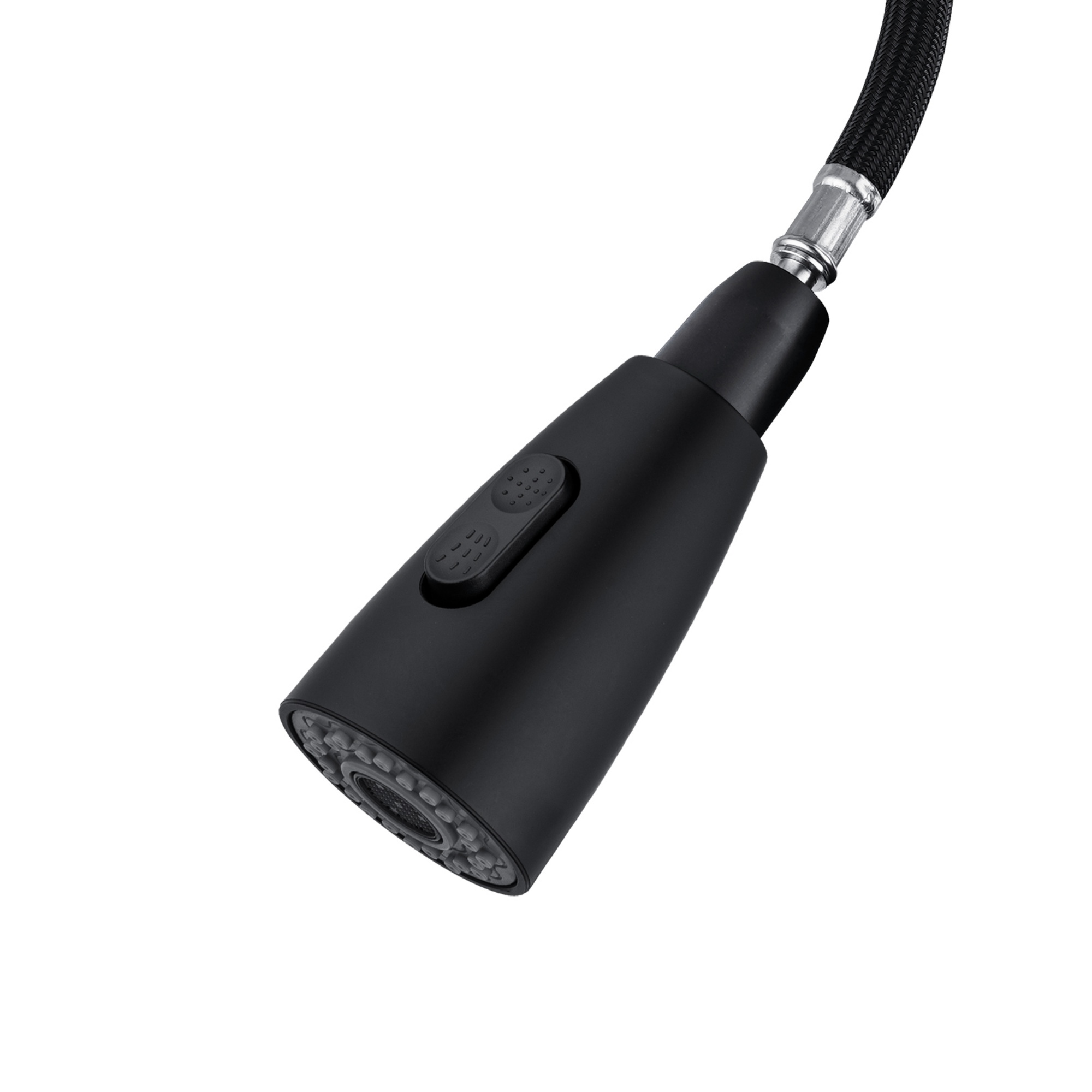 Stainless Steel 2 Function Gooseneck Pull-Out Kitchen Sink Mixer Tap 360° Swivel Laundry Basin Spout Faucet Brushed/Black