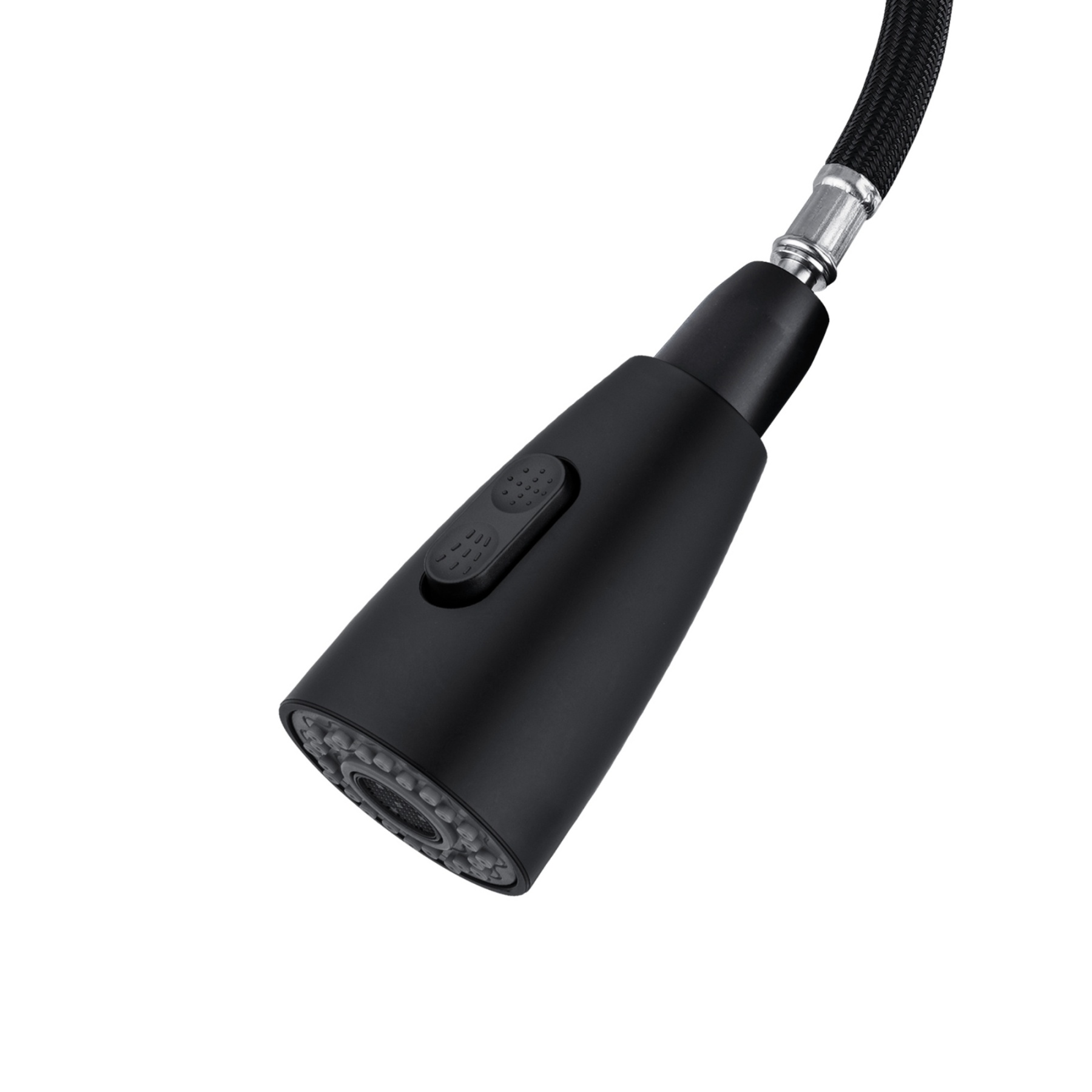 Stainless Steel 2 Function Gooseneck Pull-Out Kitchen Sink Mixer Tap 360° Swivel Laundry Basin Spout Faucet Brushed/Black