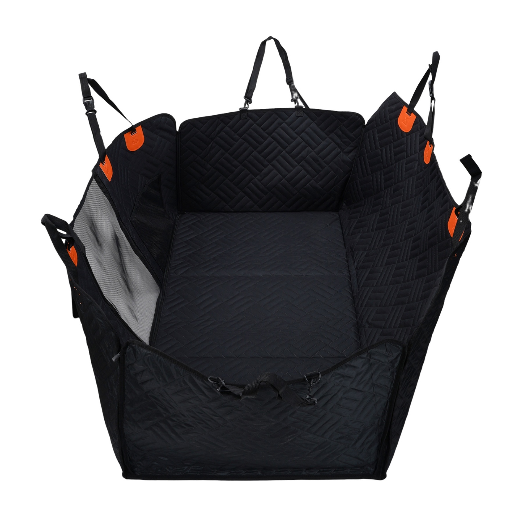 Extendable Waterproof Non-scratches Hard Bottom Pet Seat Cover Dog Cat Car Back Seat Protector 