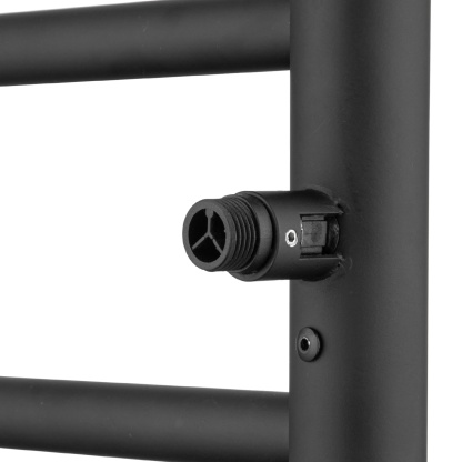 Round Aluminum Electric Heated Towel Rail Rack 6 Bars Bathroom Wall Mounted Warmer Towel Dryer Holder Hanger Silver/Black/Brushed Yellow Gold