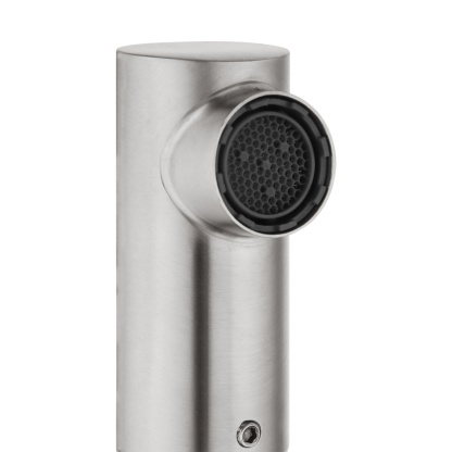 Stainless Steel Round Bath Basin Laundry Sink Vanity Tall Mixer Tap 360° Swivel Spout Flick Faucet Chrome/Black