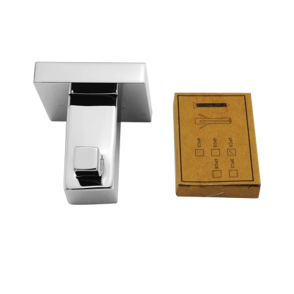 Square 304 Stainless Steel Robe Hook Wall Mounted Towel Cloth Holder Hanger Hook Chrome/Black