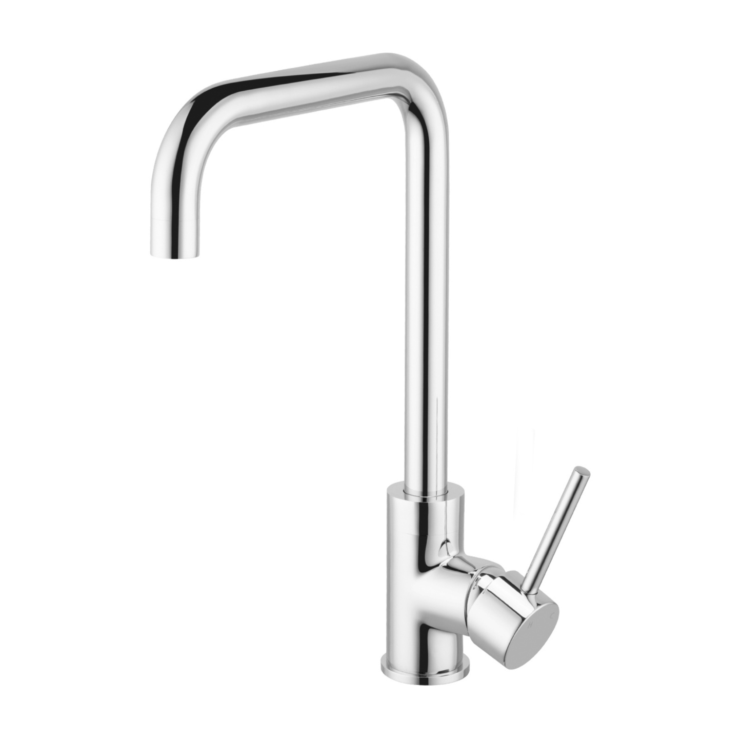 Round Brass Gooseneck Kitchen Sink Mixer Tap Laundry Basin Vanity Swivel Spout Faucet Chrome/Black
