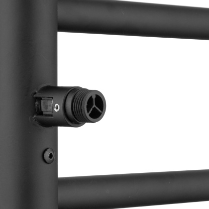 Round 8 Bars Aluminium Electric Heated Towel Rail Wall Mounted Towel Warmer Dryer Holder Rack Silver/Black/Brushed Yellow Gold