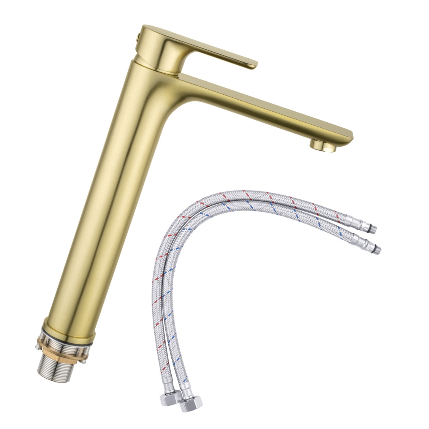 Bathroom Vainty Brass Basin Tall Mixer Tap Laundry Sink Counter Top Faucet Chrome/Matte Black/Brushed Yellow Gold