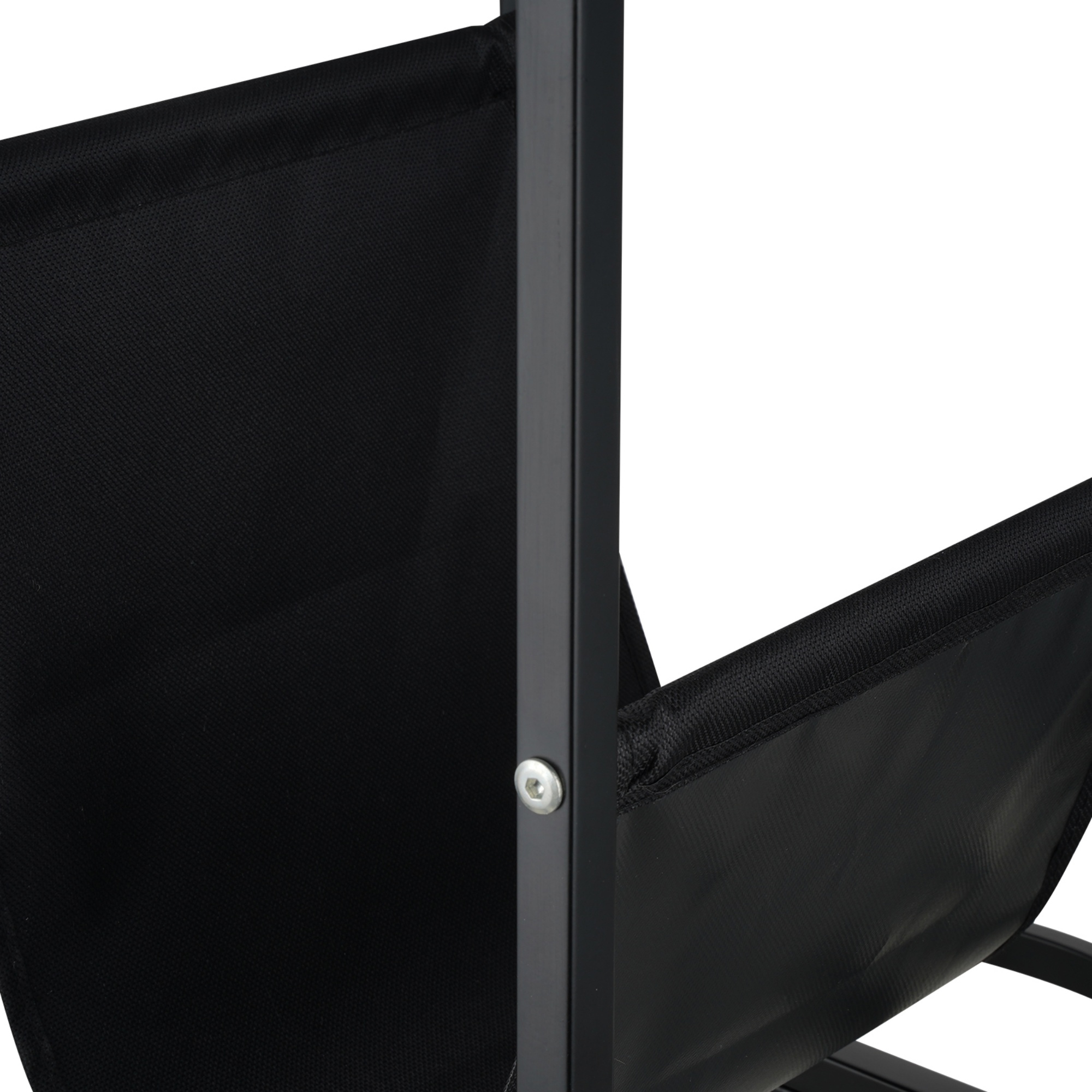 Oval Glass Tabletop Coffee Side Table Bedside Table with Magazine Storage Holder Black