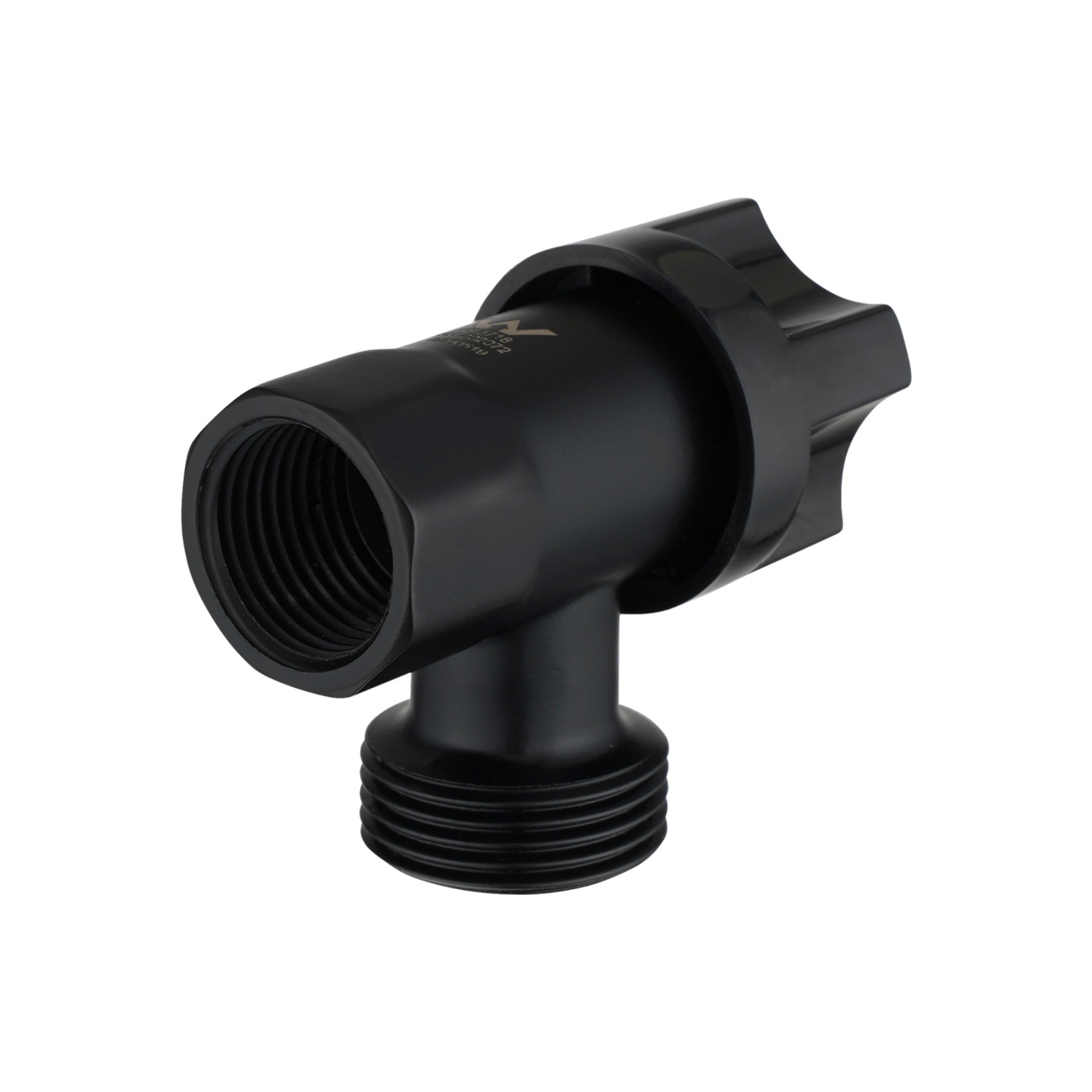 Round Brass Pair Laundry Washing Machine Taps 1/4 Turn Wall Twin Taps Hot and Cold Water Taps Chrome / Black