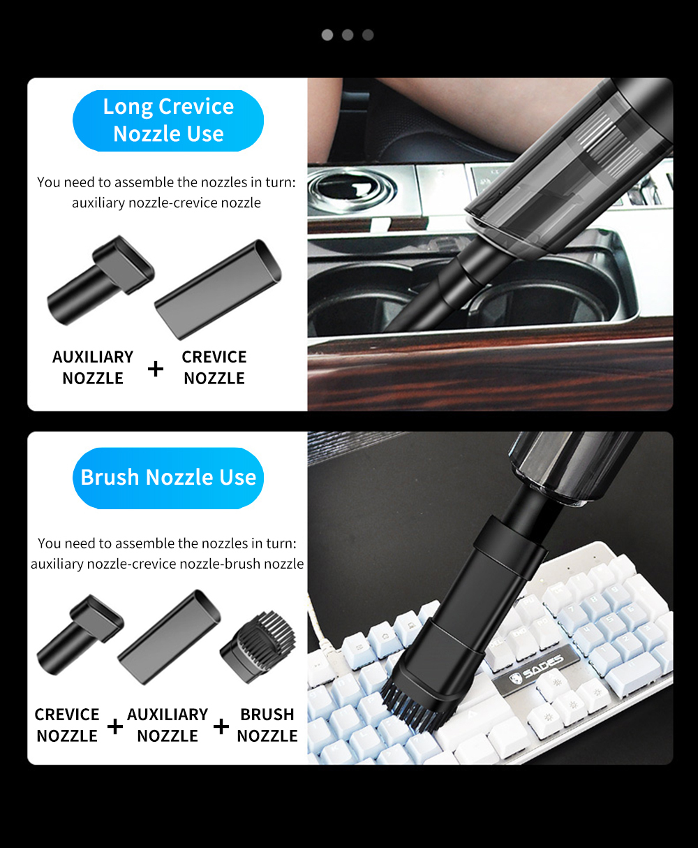 Handheld Vehicle Mini Cordless Car Vacuum Cleaner Filter for Home Dust Pet Hair