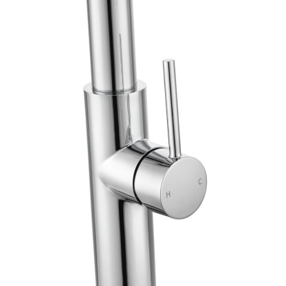 360° Swivel Pull-Out Kitchen Sink Mixer Tap 2 Function Laundry Basin Spout Faucet Chrome/Matte Black