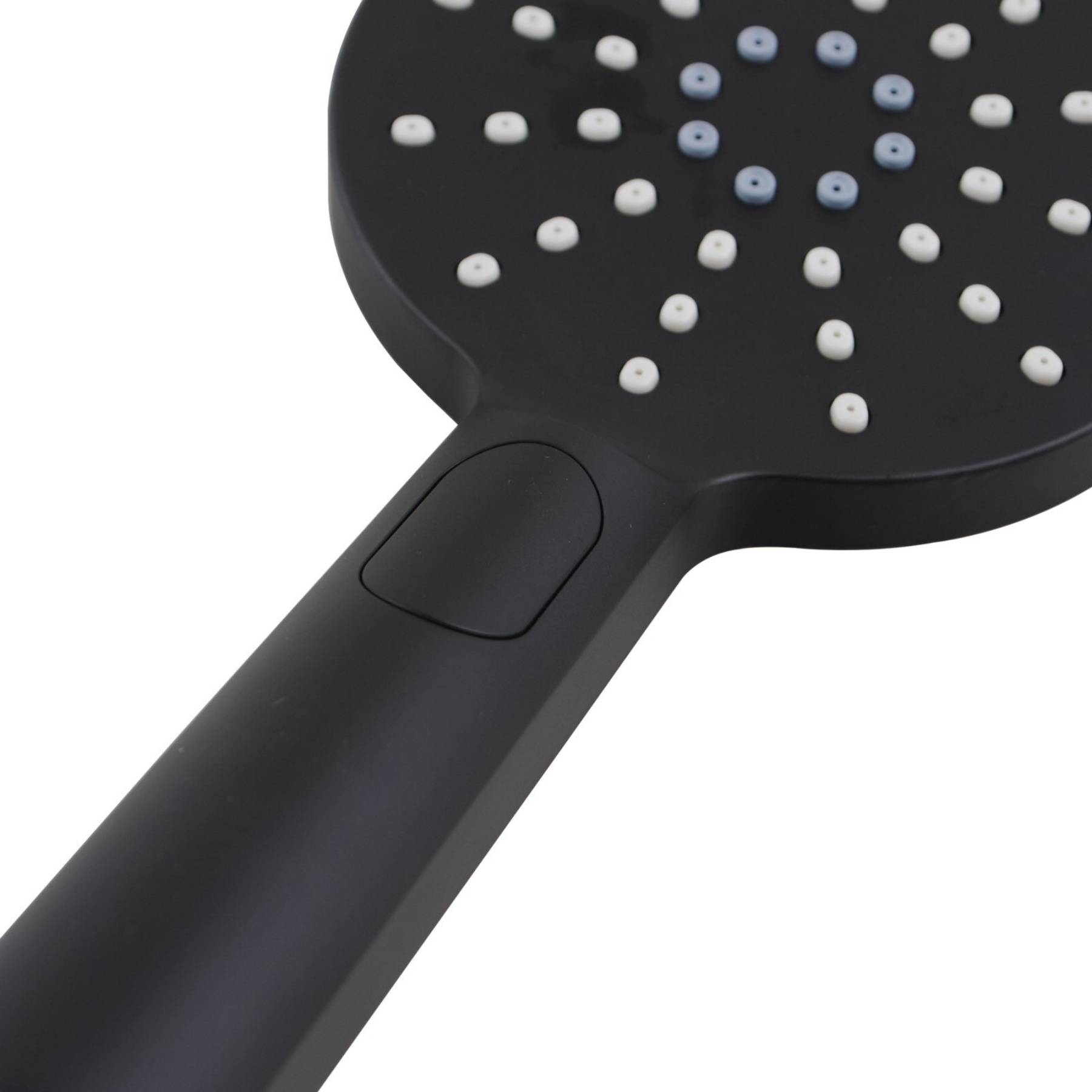 Bathroom Round 3 Function Hand-held Shower Head Bath Rainfall Spray Shower Rose Chrome/Black