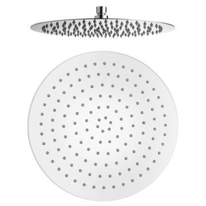 300mm 12'' Stainless Steel Bath Round Overhead Shower Head Bathroom 360° Swivel Rain Shower Rose Chrome/Black