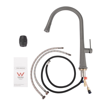 Brass 360° Swivel Pull-Out 2 Function Kitchen Sink Mixer Tap Laundry Basin Vanity Spout Faucet Chrome/Black/Granite Grey/White Granite