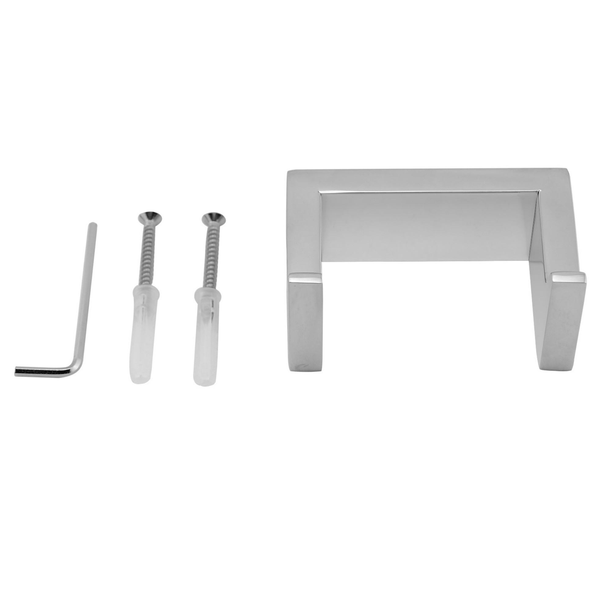 Bathroom Square Stainless Steel Robe Hook Wall Mounted Double Towel Clothes Hanger Holder Black/Chrome