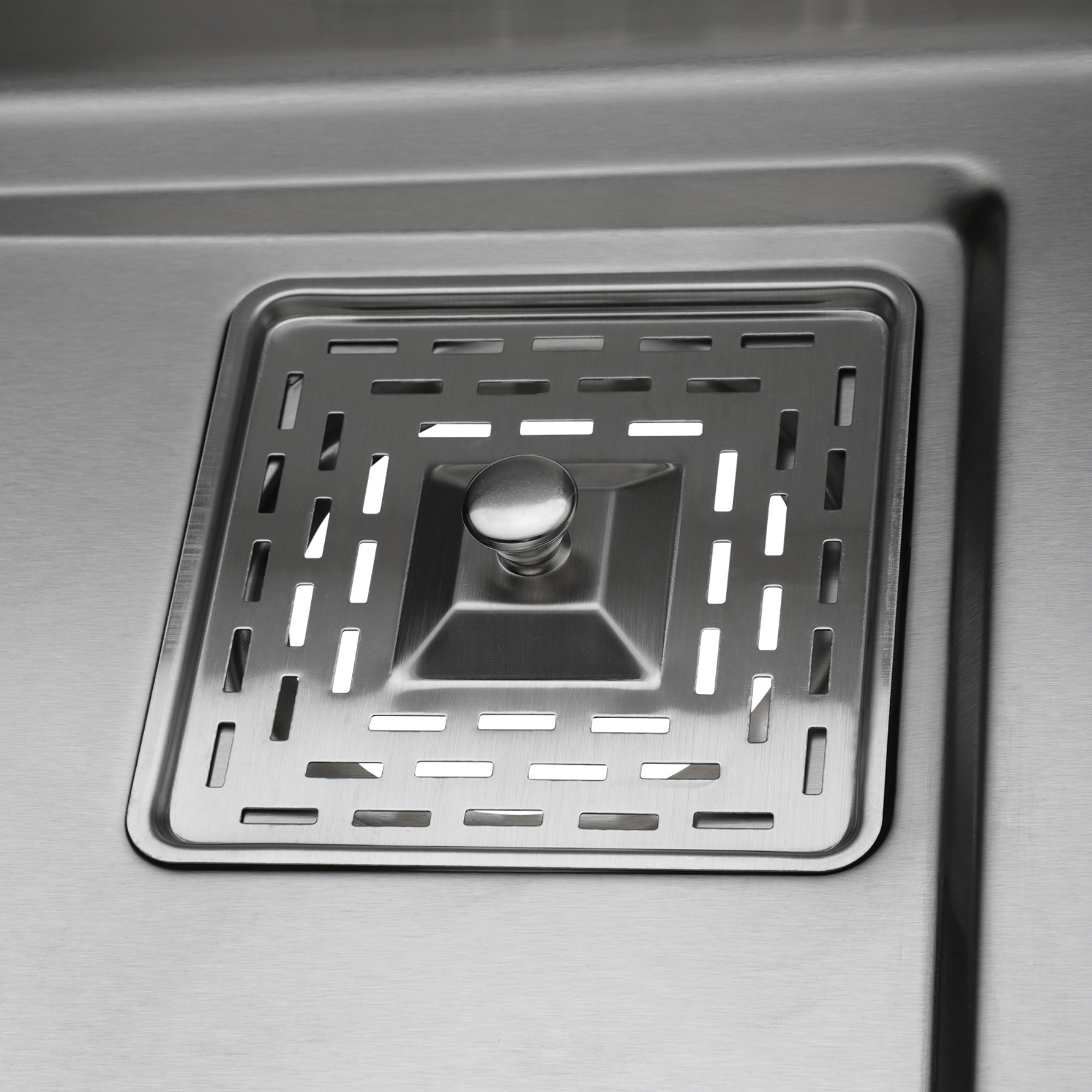 Stainless Steel Single Bowl Counter Top Control Kitchen Sink Smart Drainage Detachable Colander Satin Brush/Dark Grey/Yellow Gold