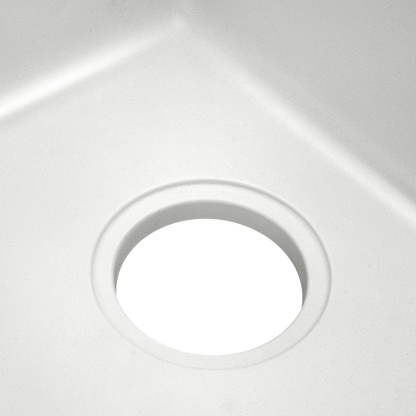 Granite Stone Single Bowl Kitchen Sink Oil-Proof Top/Under Mount Laundry Bar Basin Black/White