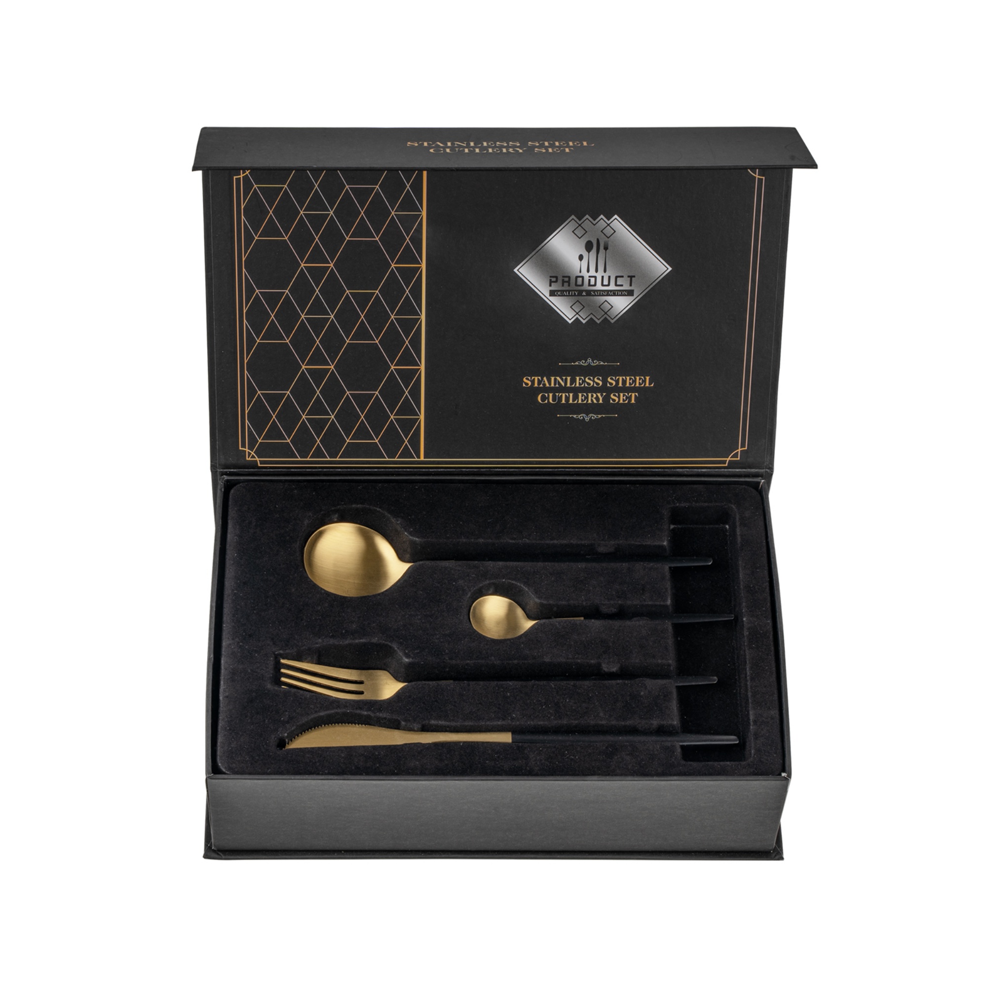 24 Piece Stainless Steel Cutlery Set Knife Spoon Fork Kitchen Dinnerware Dining Tableware