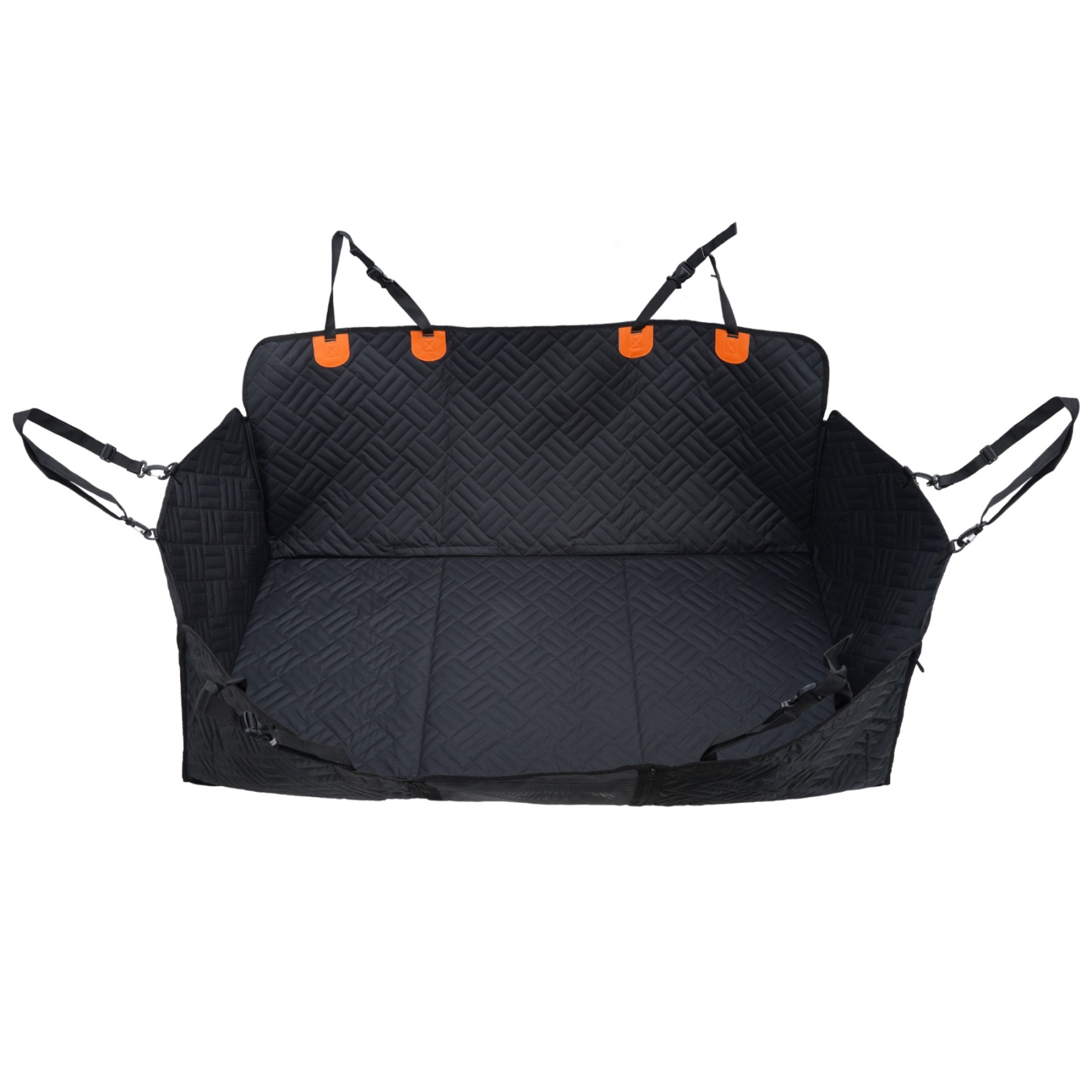 Extendable Waterproof Non-scratches Hard Bottom Pet Seat Cover Dog Cat Car Back Seat Protector 