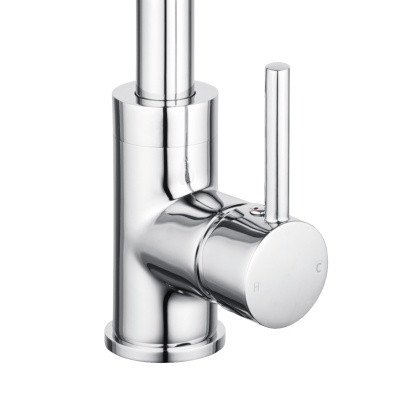 360° Swivel Round Brass Gooseneck Kitchen Sink Mixer Tap Laundry Basin Vanity 2 Mode Spray Spout Faucet Chrome/Yellow Gold