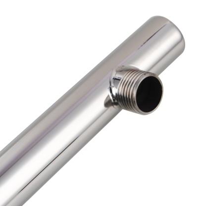 Round Gooseneck Wall Mounted Shower Arm Bathroom Extension Shower Arm for Rain Shower Head Set Chrome/Matte Black