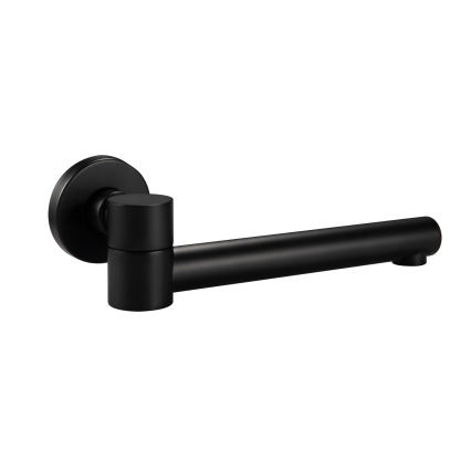 Round Brass Bath Basin Sink Vanity Wall Spout 360° Swivel Bathtub Outlet Faucet Chrome/Matte Black