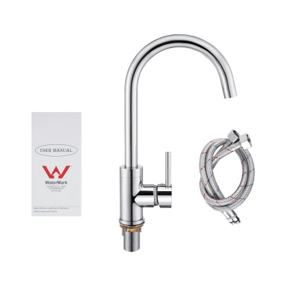 360° Swivel Spout Brass Kitchen Mixer Tap Round Laundry Basin Sink Faucet Chrome/Matte Black/Brushed Nickel