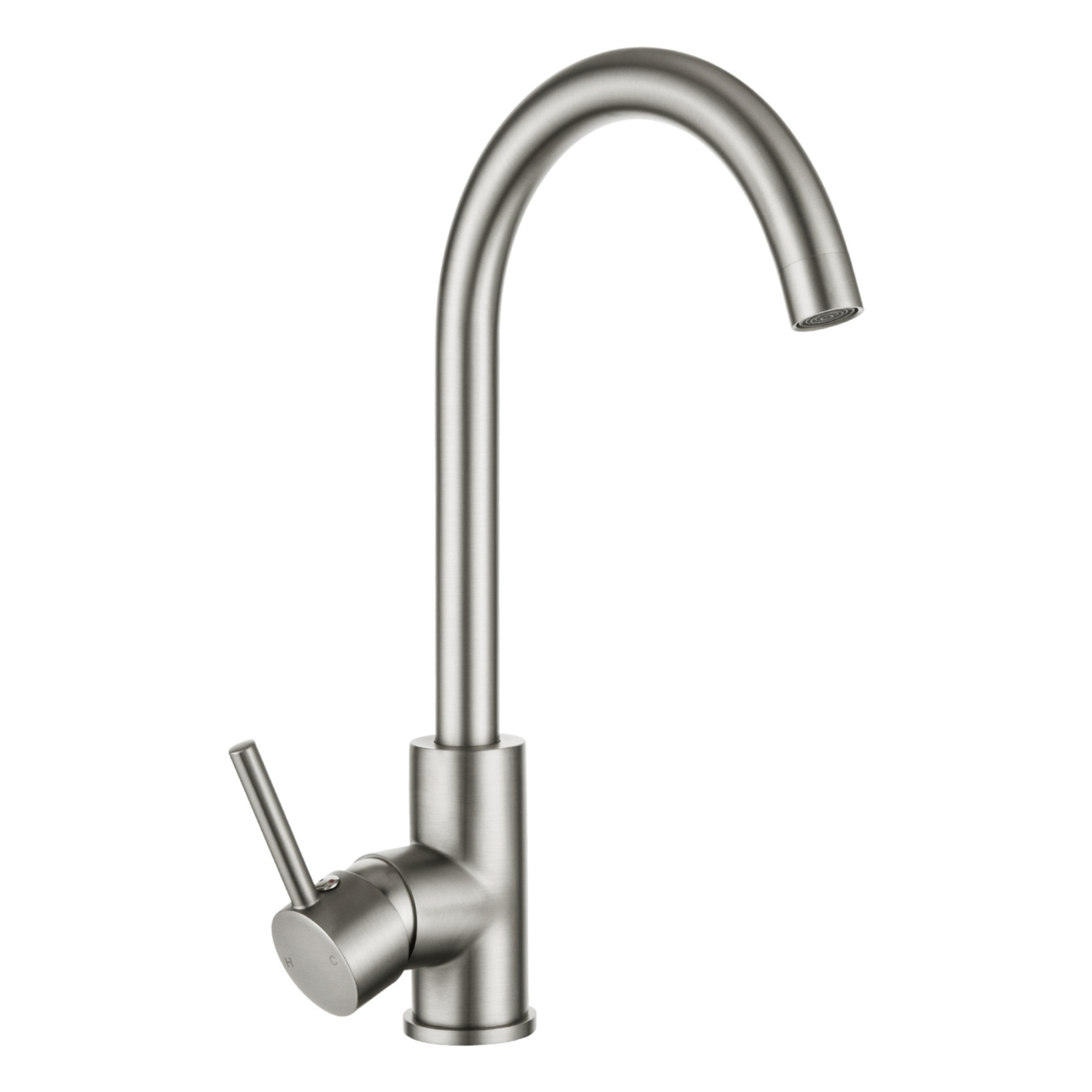 360° Swivel Spout Brass Kitchen Mixer Tap Round Laundry Basin Sink Faucet Chrome/Matte Black/Brushed Nickel