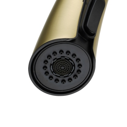 Brass 2 Spray Pattern Pull Out Kitchen Laundry Sink Basin Mixer Tap 360° Swivel Spout Deck-mounted Vanity Faucet Chrome/Black/Yellow Gold