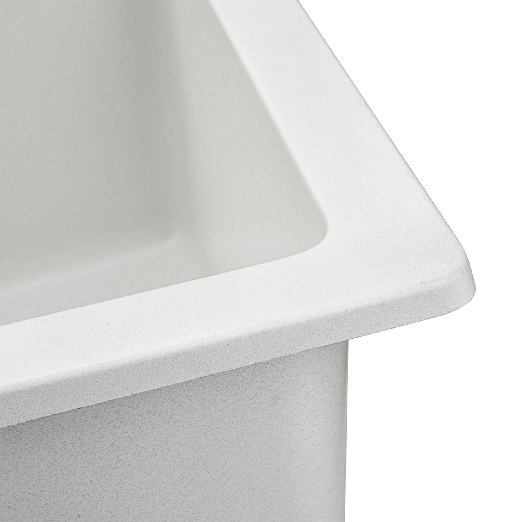 Granite Stone Single Bowl Kitchen Sink Oil-Proof Top/Under Mount Laundry Bar Basin Black/White