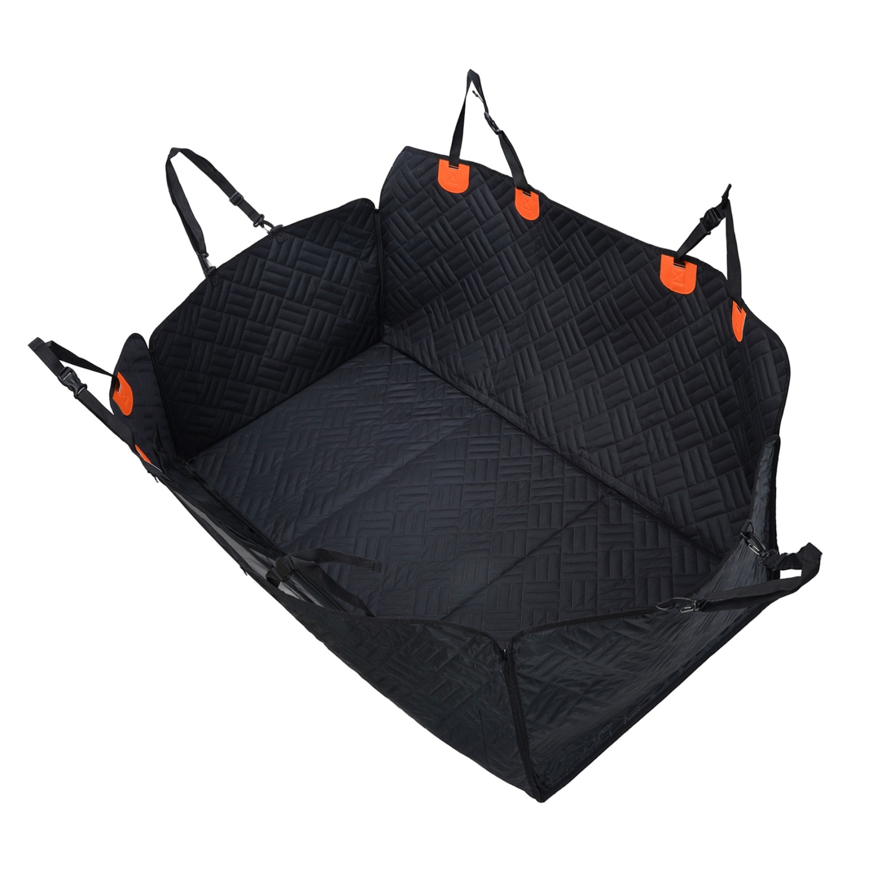 Extendable Waterproof Non-scratches Hard Bottom Pet Seat Cover Dog Cat Car Back Seat Protector 