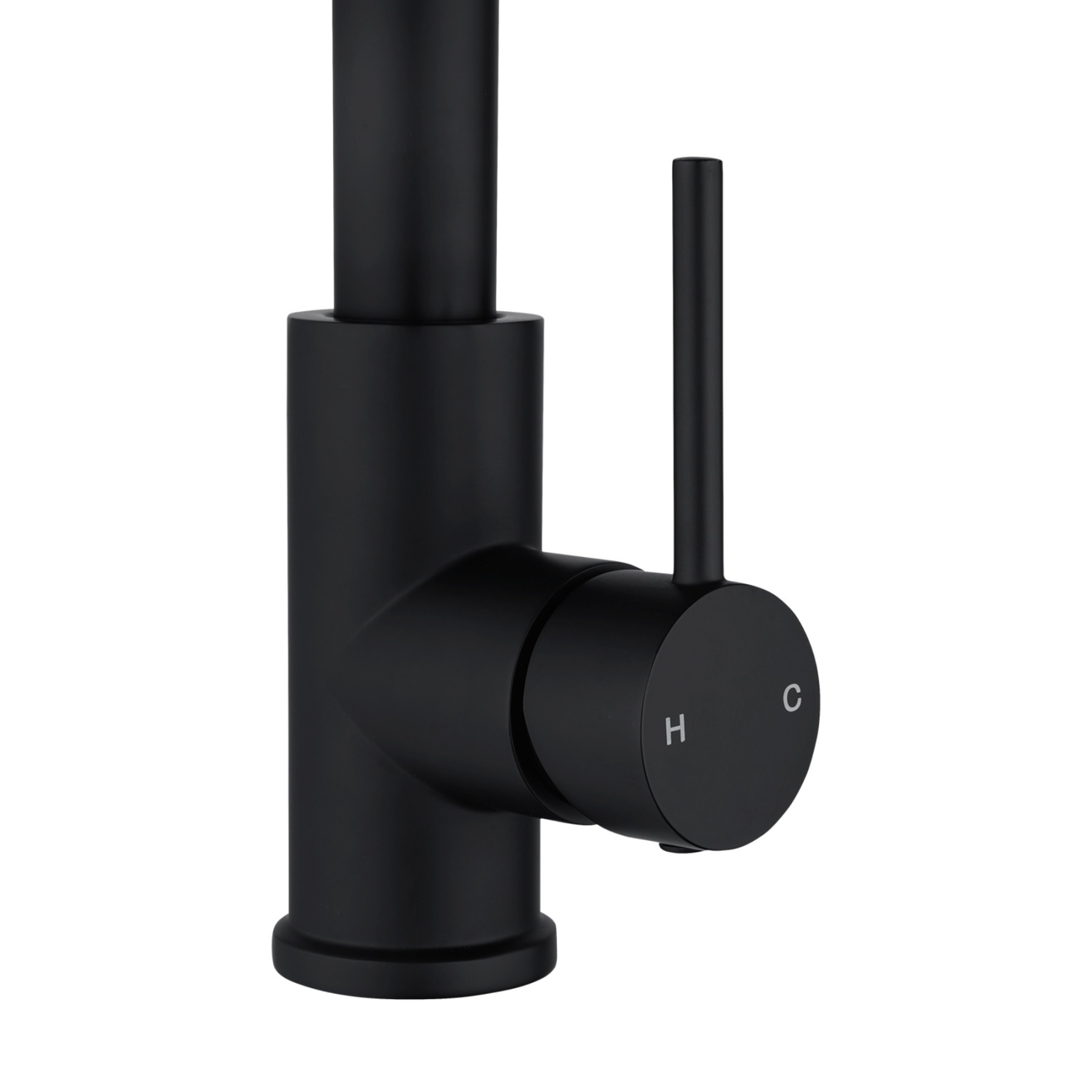 Stainless Steel 2 Function Gooseneck Pull-Out Kitchen Sink Mixer Tap 360° Swivel Laundry Basin Spout Faucet Brushed/Black