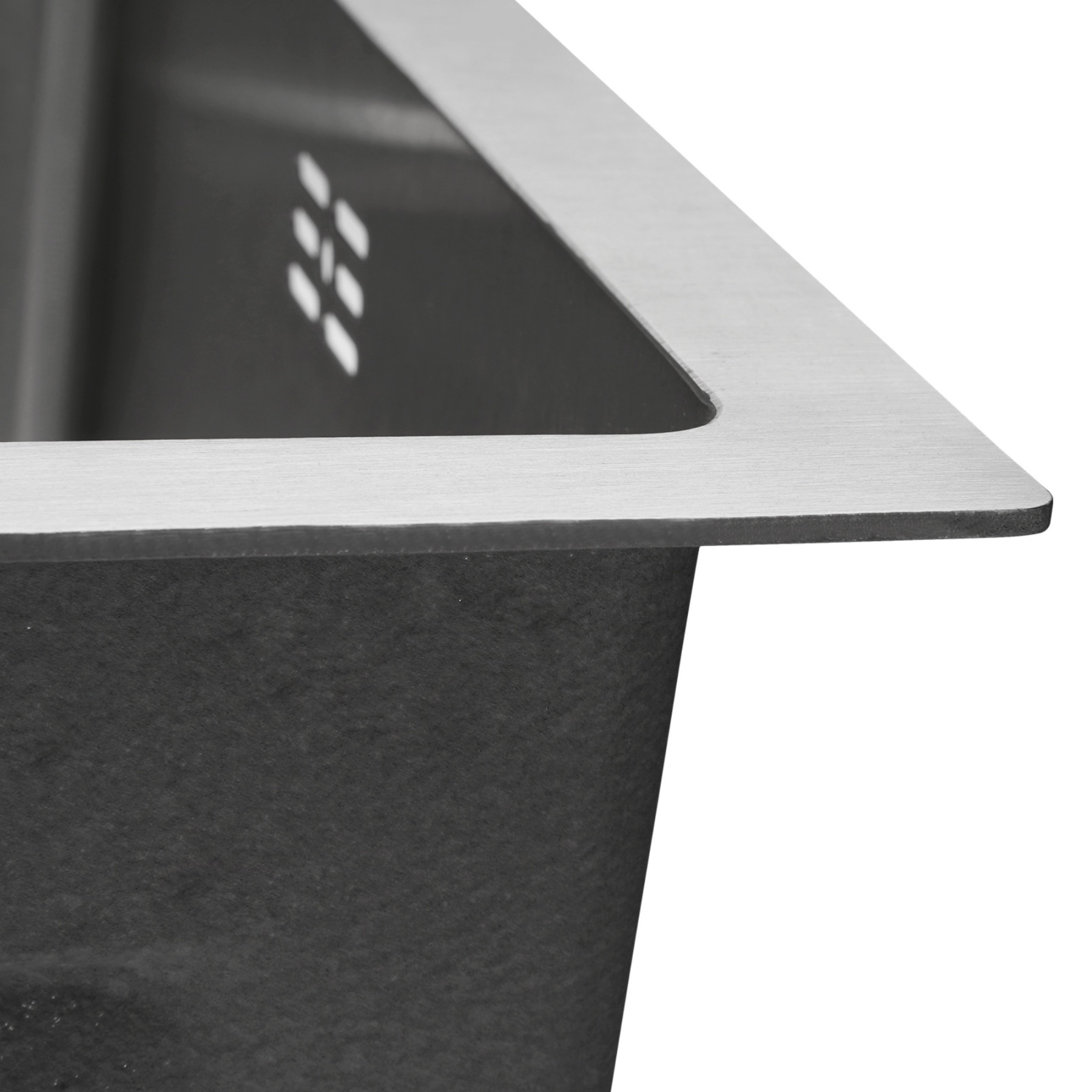 Stainless Steel Single Bowl Counter Top Control Kitchen Sink Smart Drainage Detachable Colander Satin Brush/Dark Grey/Yellow Gold