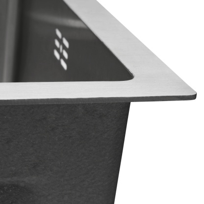 Stainless Steel Single Bowl Counter Top Control Kitchen Sink Smart Drainage Detachable Colander Satin Brush/Dark Grey/Yellow Gold