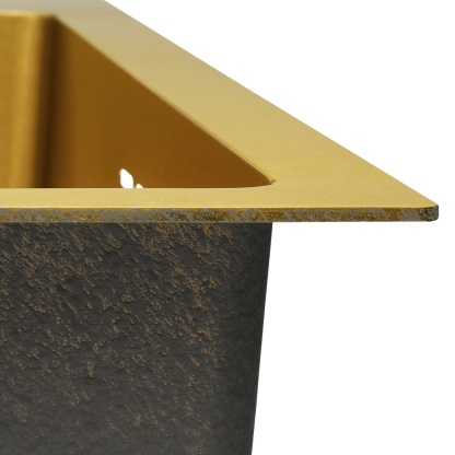 Stainless Steel Single Bowl Counter Top Control Kitchen Sink Smart Drainage Detachable Colander Satin Brush/Dark Grey/Yellow Gold