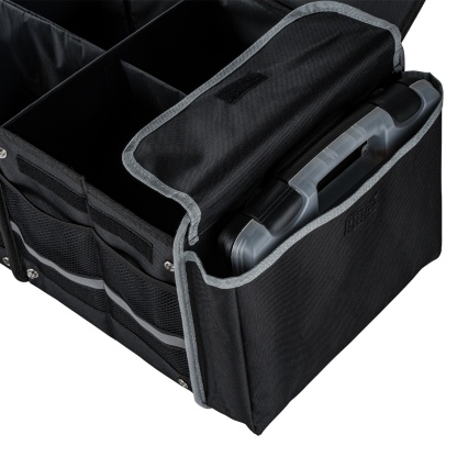 Multipurpose Collapsible Trunk Cargo Storage Box Waterproof 3 Compartments Car Organizer Black