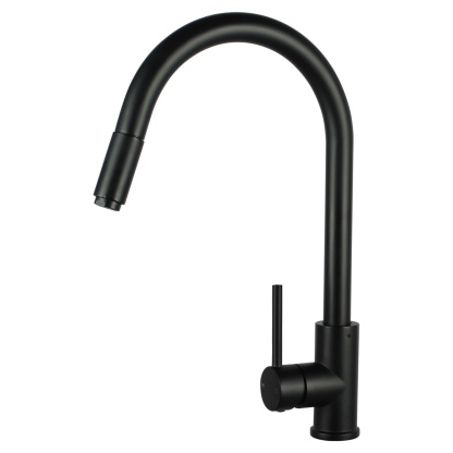 360° Swivel Pull Out Spout Kitchen Mixer Tap Kitchen Basin Sink Faucet Chrome / Matte Black / Brushed Yellow Gold
