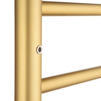 Round 8 Bars Aluminium Electric Heated Towel Rail Wall Mounted Towel Warmer Dryer Holder Rack Silver/Black/Brushed Yellow Gold