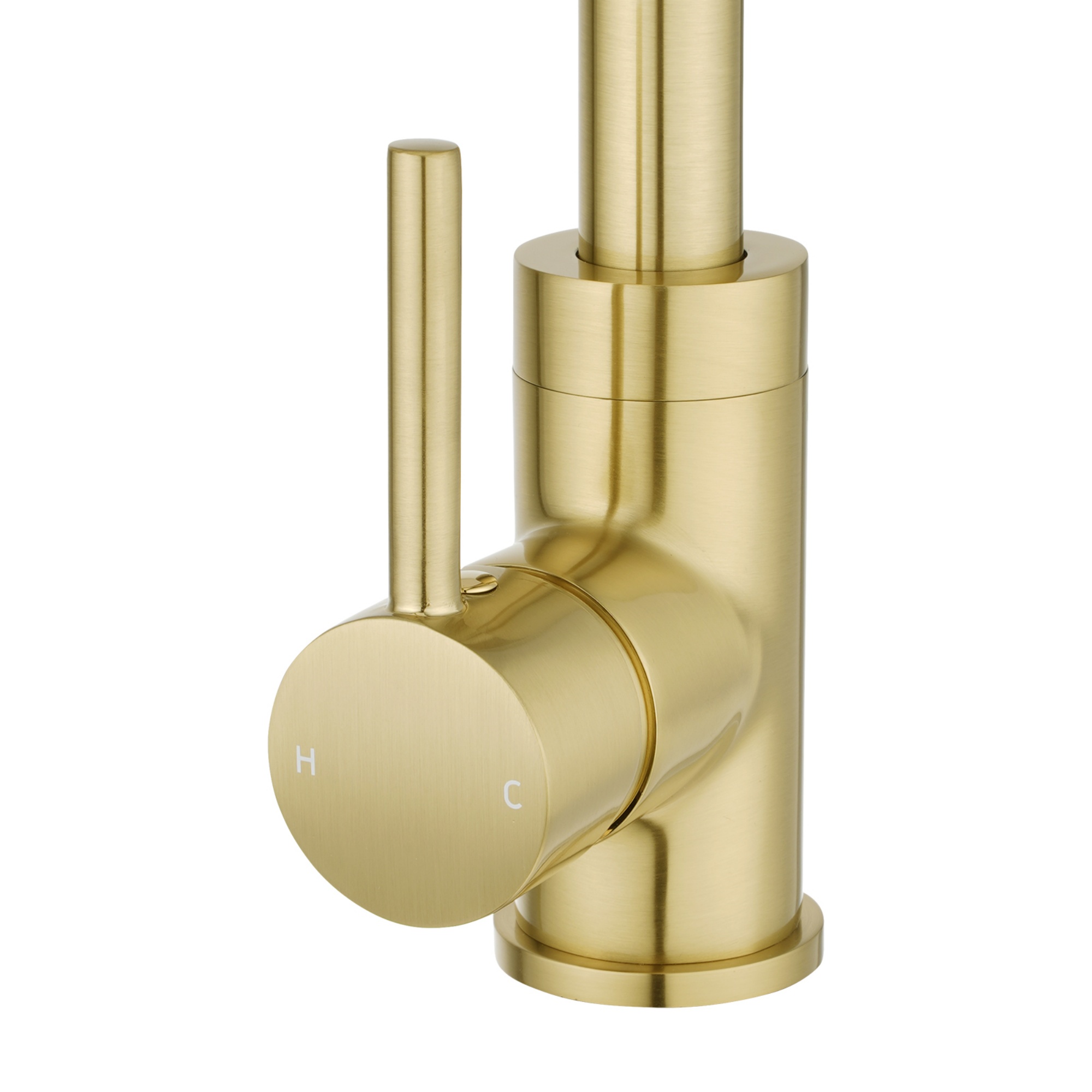 360° Swivel Round Brass Gooseneck Kitchen Sink Mixer Tap Laundry Basin Vanity 2 Mode Spray Spout Faucet Chrome/Yellow Gold