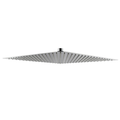 400mm 16'' Bathroom Square Stainless Steel Overhead Shower Head Super Thin Rainfall Bath Rose Black/Chrome