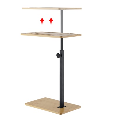 Adjustable Bamboo Bath Tub Side Table Bathroon Wine Phone iPad Holder Shelf Rotatable Sofa Stand Storage Rack