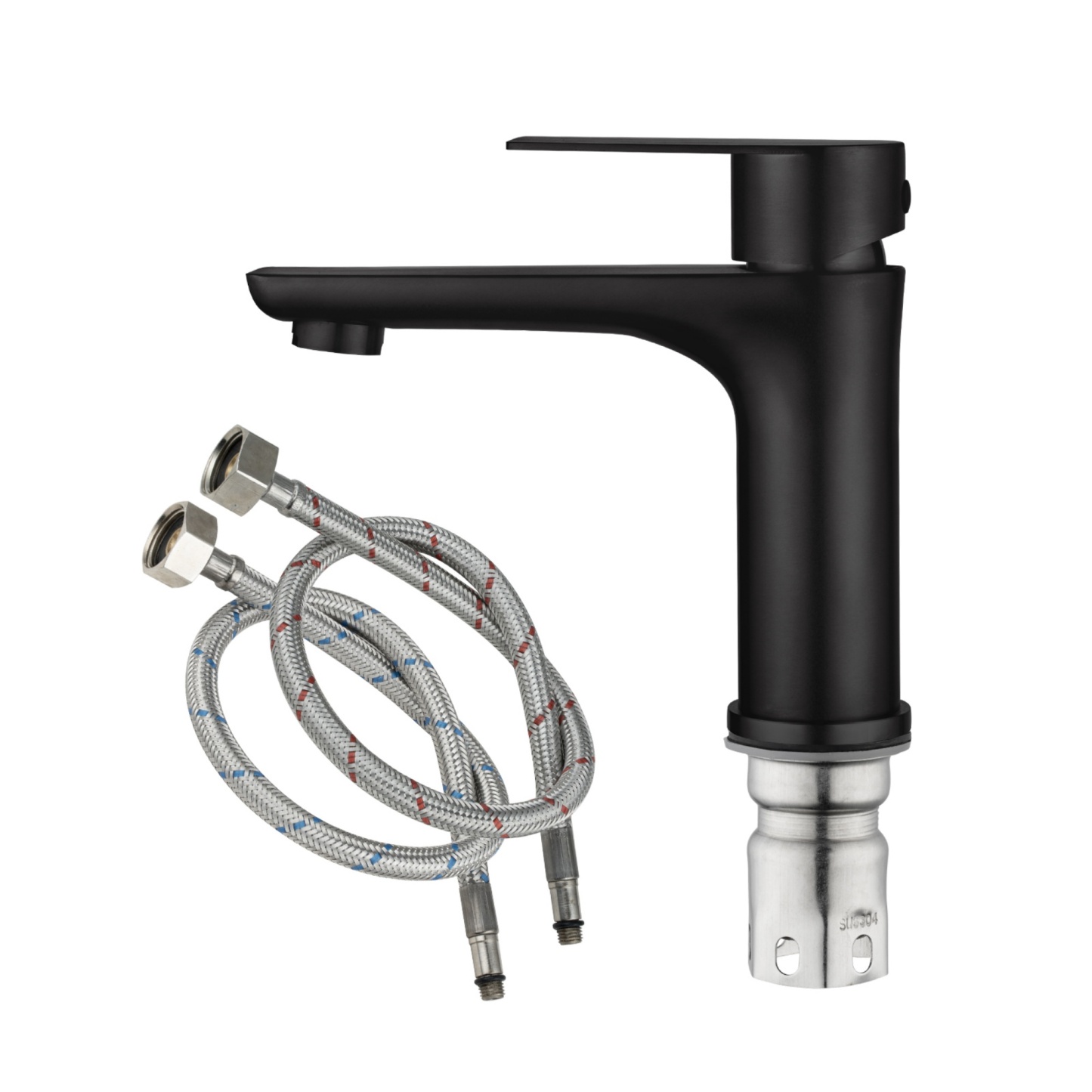 Stainless Steel Bathroom Basin Mixer Tap Laundry Sink Vanity Counter Top Faucet
