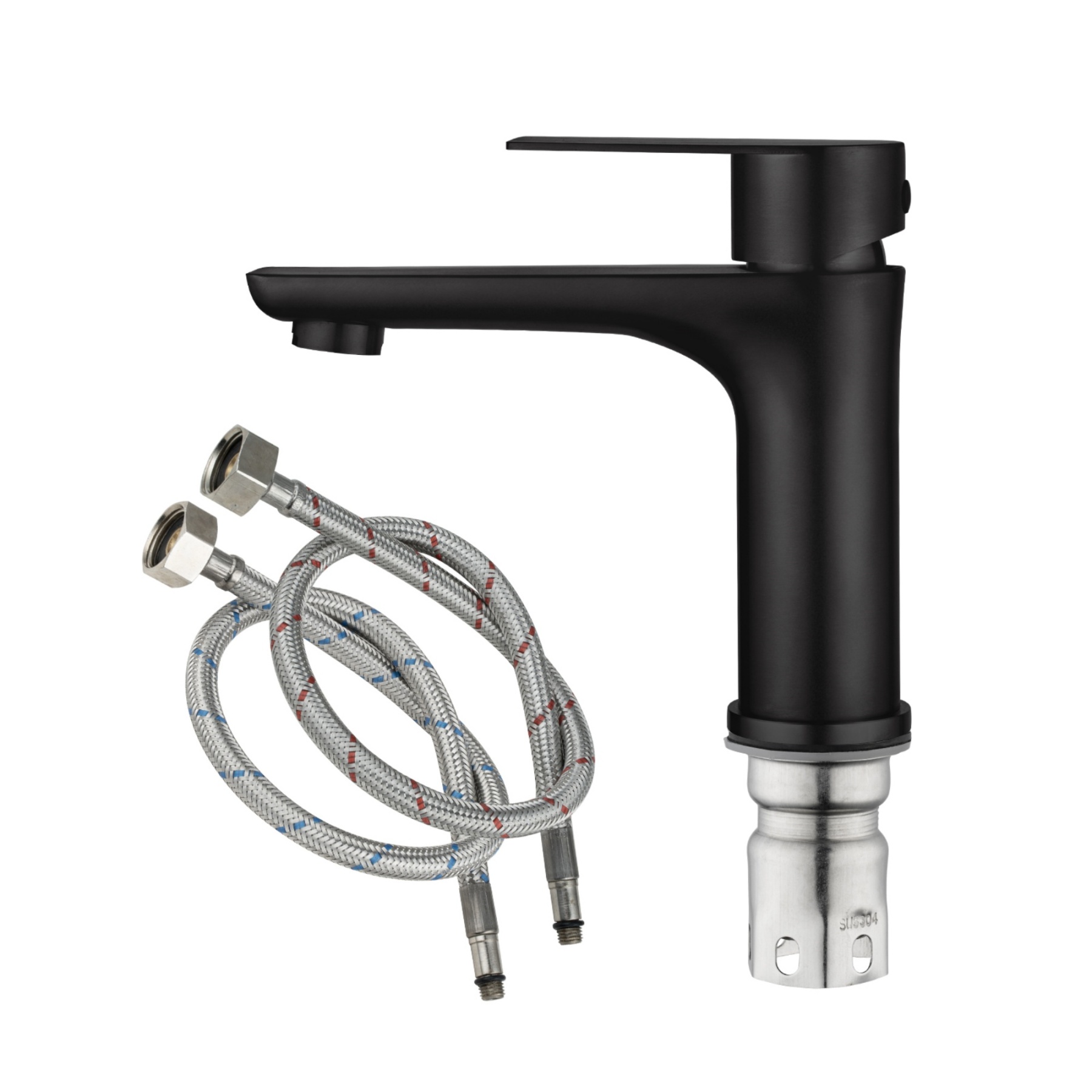 Stainless Steel Bathroom Basin Mixer Tap Laundry Sink Vanity Counter Top Faucet