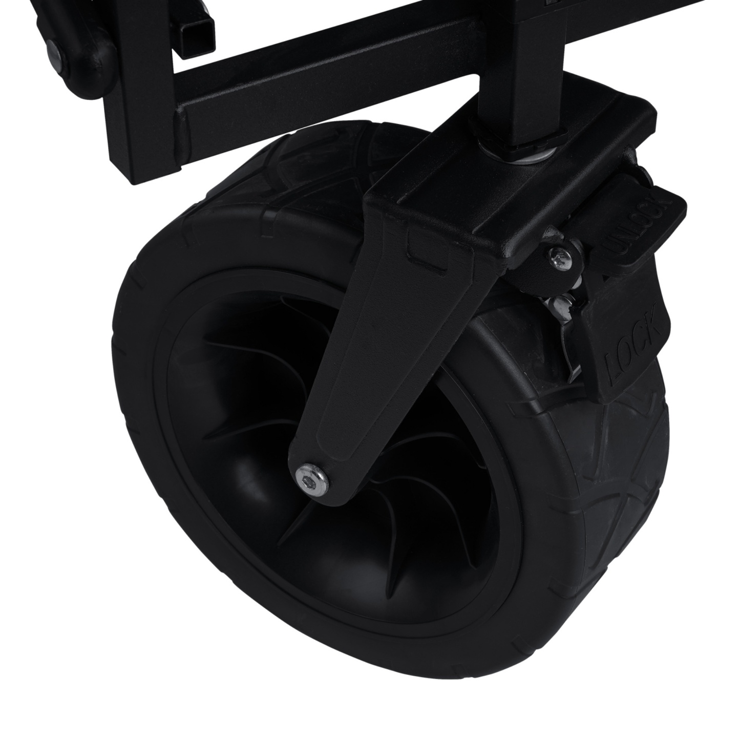 Outdoor Foldable Wagon Cart Extended Beach Garden Trolley Tabletop Lockable Wheels