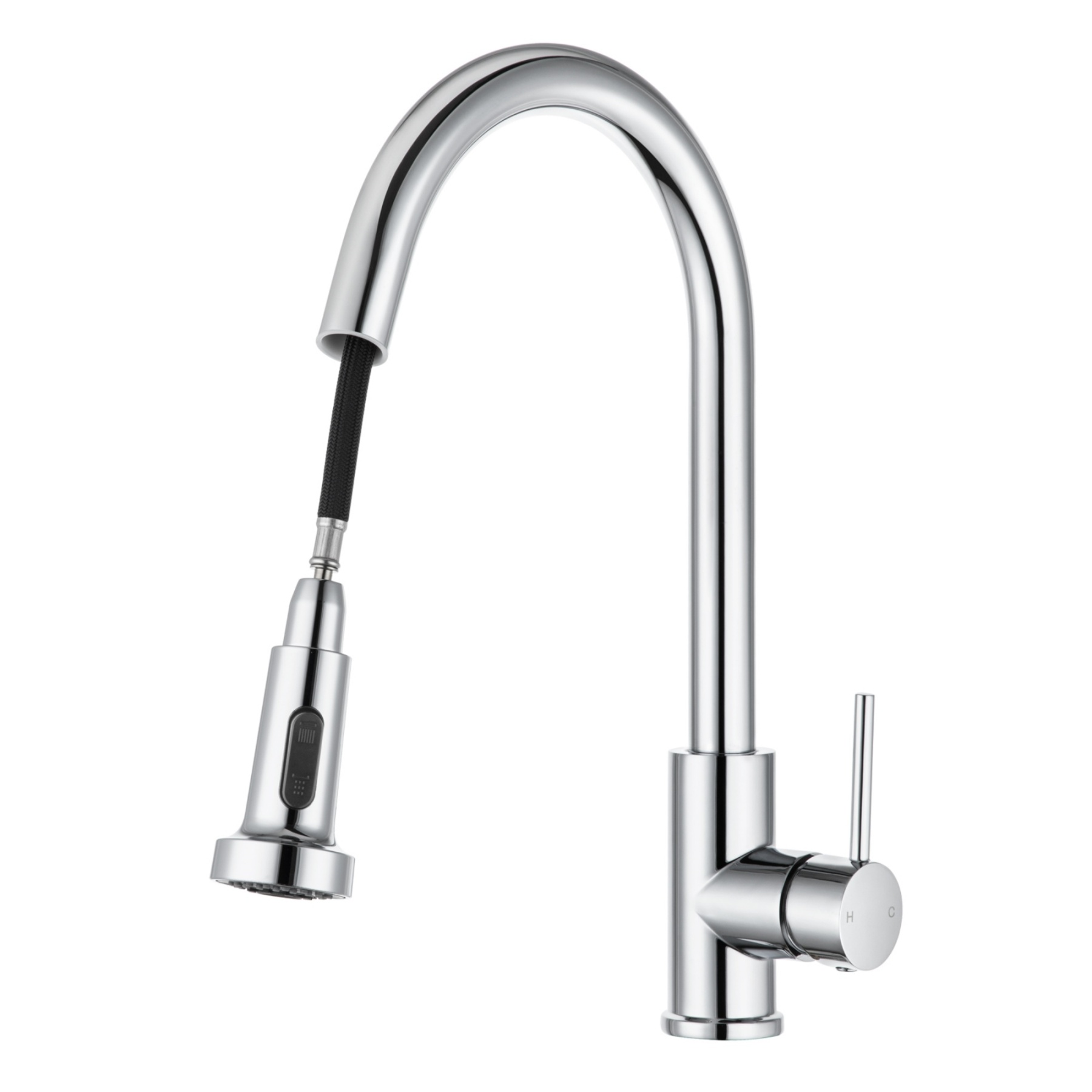 2 Function Pull-Out Button Spray Kitchen Sink Mixer Tap Laundry Basin Sink Swivel Faucet