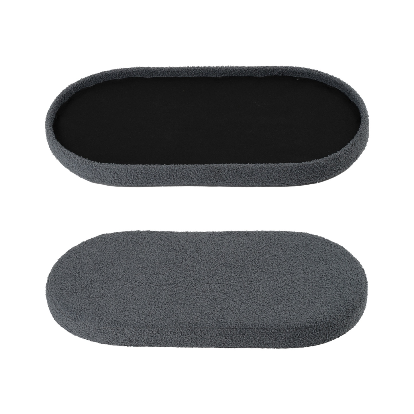 Folding Storage Ottoman Bench Oval Toy Blanket Organizer Box Footstool Pouf Seat 