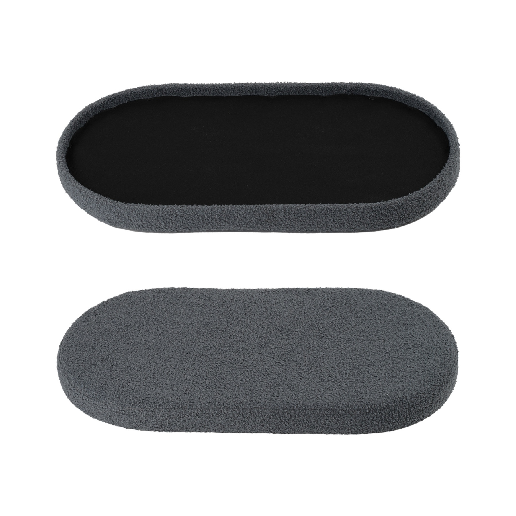 Folding Storage Ottoman Bench Oval Toy Blanket Organizer Box Footstool Pouf Seat 